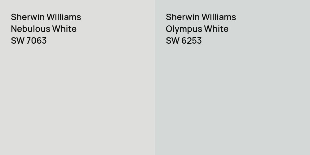 Sherwin Williams Nebulous White vs. Sherwin Williams Olympus White