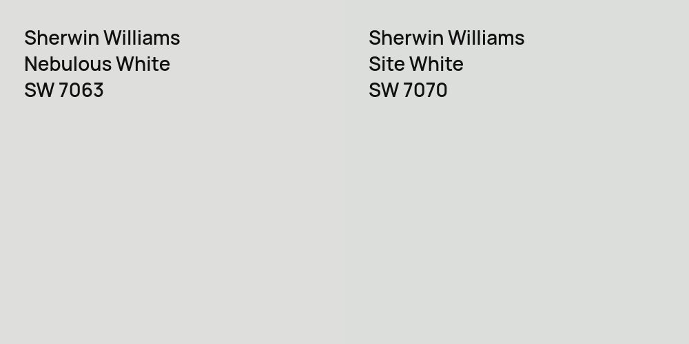 Sherwin Williams Nebulous White vs. Sherwin Williams Site White