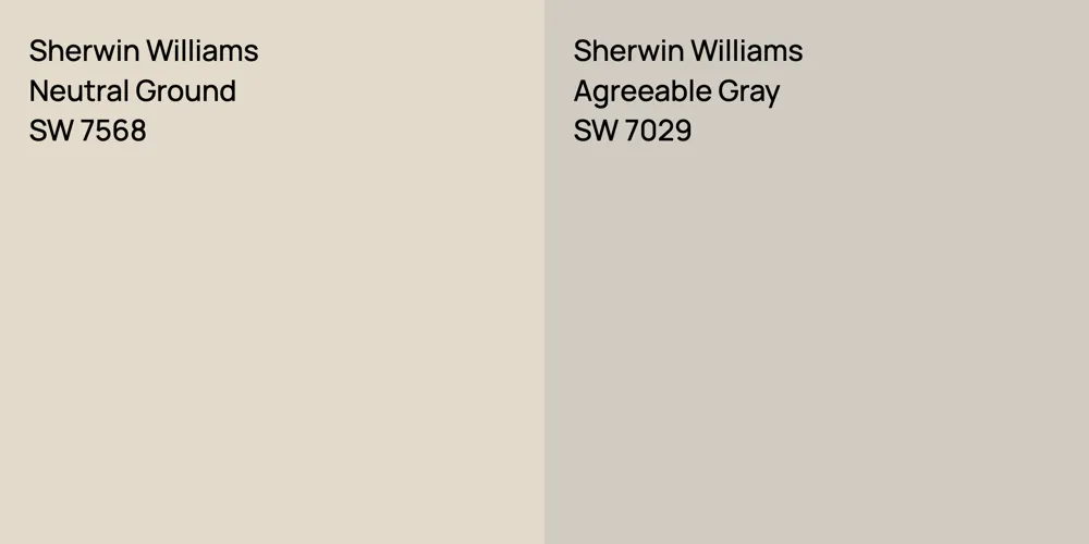 Sherwin Williams Neutral Ground vs. Sherwin Williams Agreeable Gray