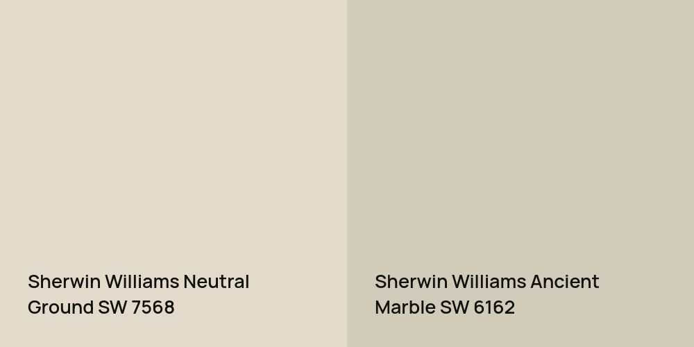 Sherwin Williams Neutral Ground vs. Sherwin Williams Ancient Marble