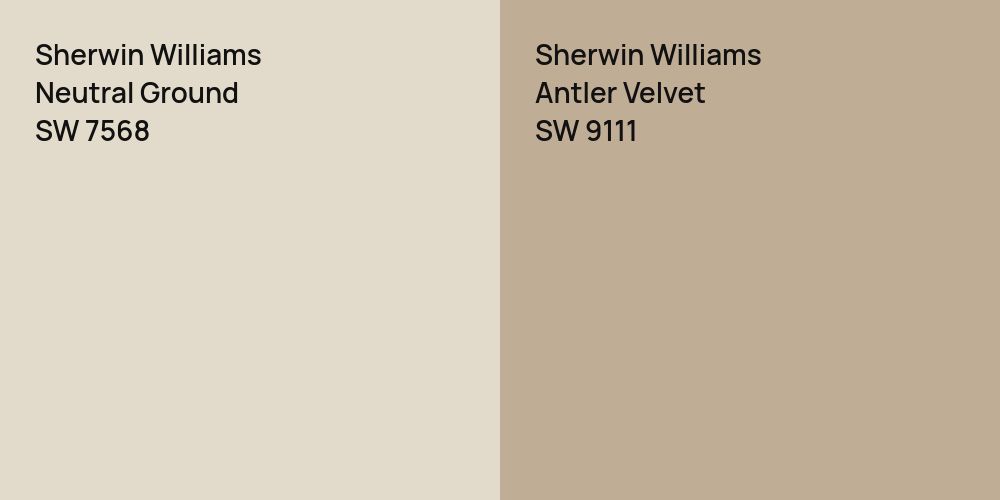 Sherwin Williams Neutral Ground vs. Sherwin Williams Antler Velvet