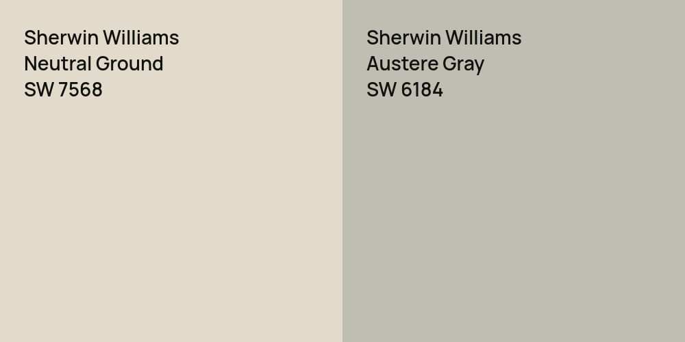 Sherwin Williams Neutral Ground vs. Sherwin Williams Austere Gray