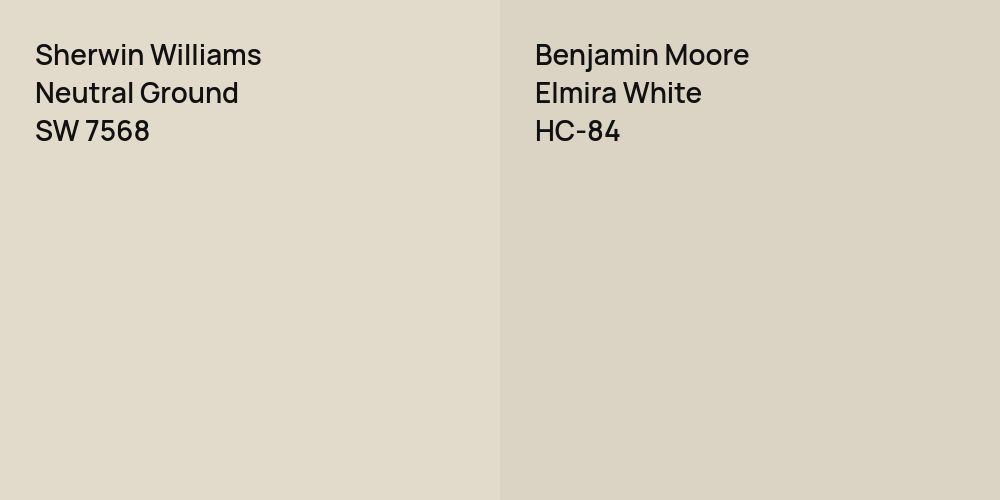 Sherwin Williams Neutral Ground vs. Benjamin Moore Elmira White