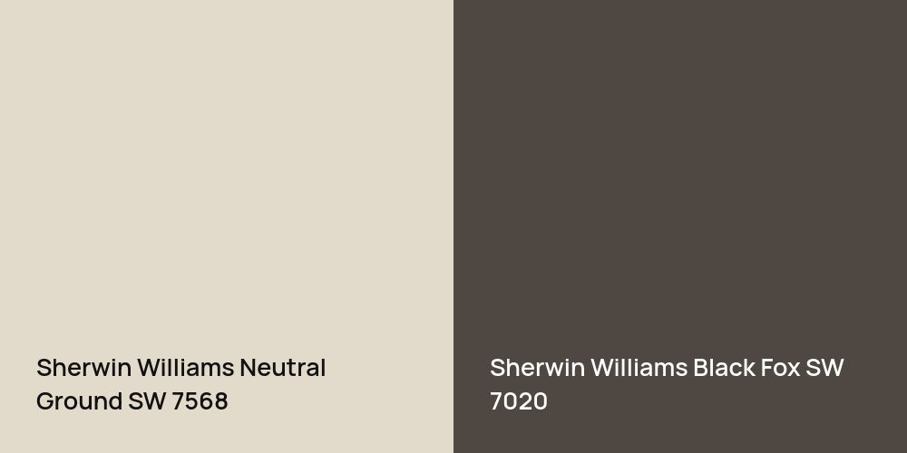 Sherwin Williams Neutral Ground vs. Sherwin Williams Black Fox