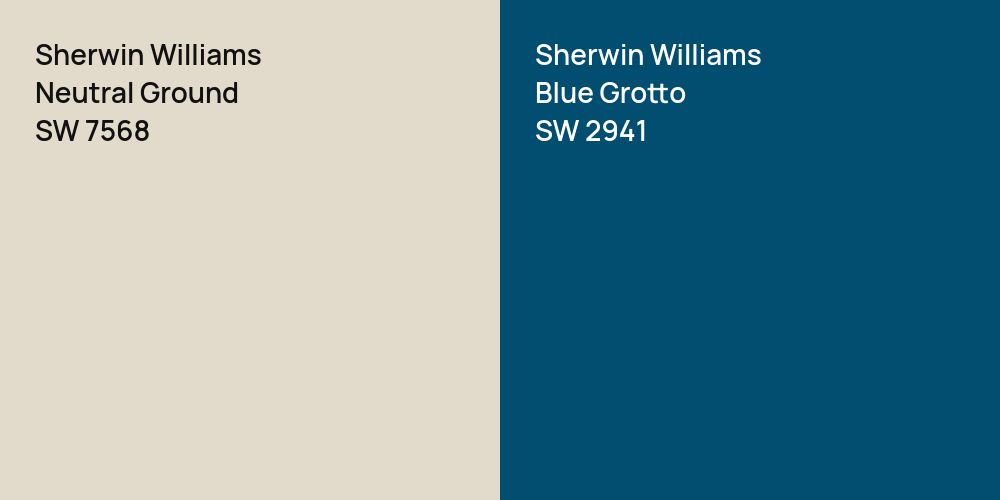 Sherwin Williams Neutral Ground vs. Sherwin Williams Blue Grotto