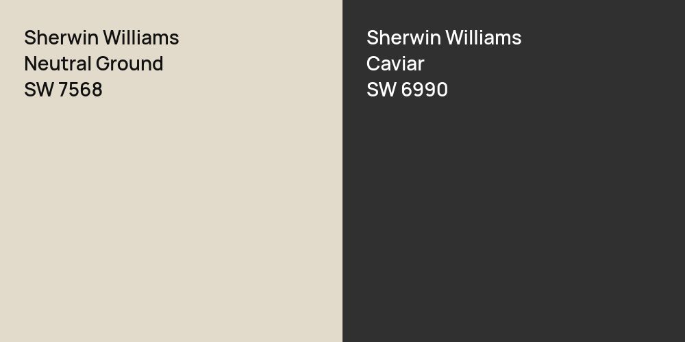 Sherwin Williams Neutral Ground vs. Sherwin Williams Caviar