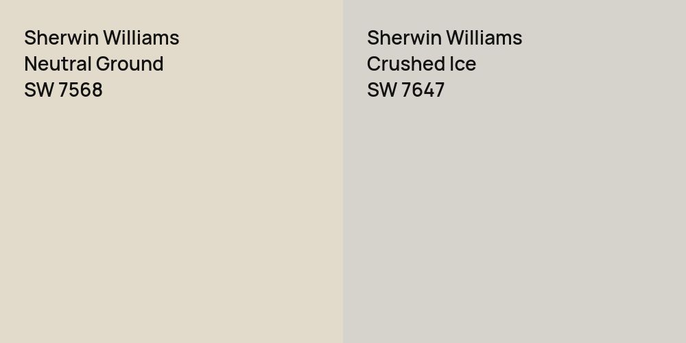 Sherwin Williams Neutral Ground vs. Sherwin Williams Crushed Ice