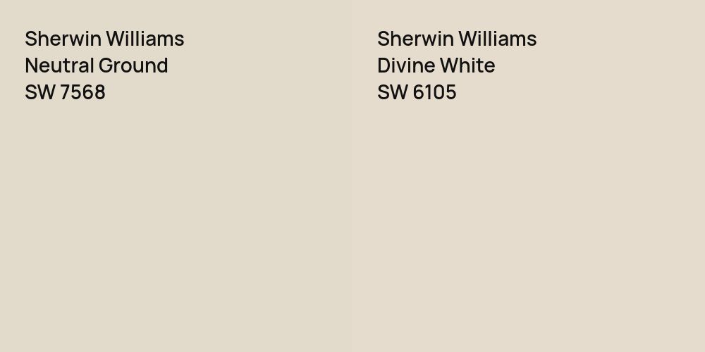 Sherwin Williams Neutral Ground vs. Sherwin Williams Divine White