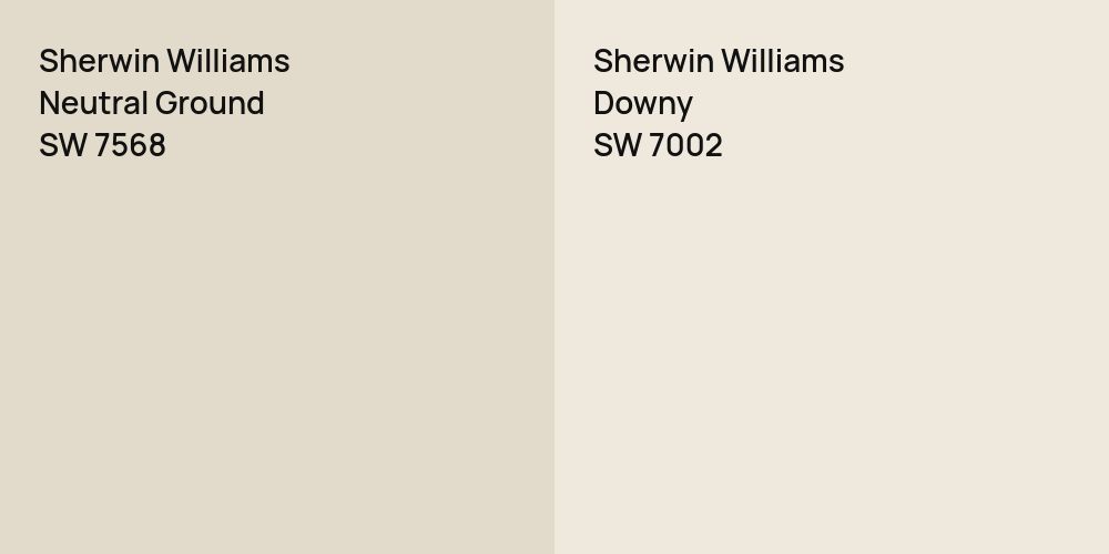 Sherwin Williams Neutral Ground vs. Sherwin Williams Downy