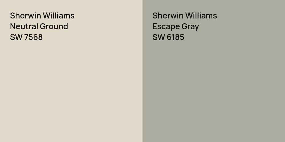 Sherwin Williams Neutral Ground vs. Sherwin Williams Escape Gray