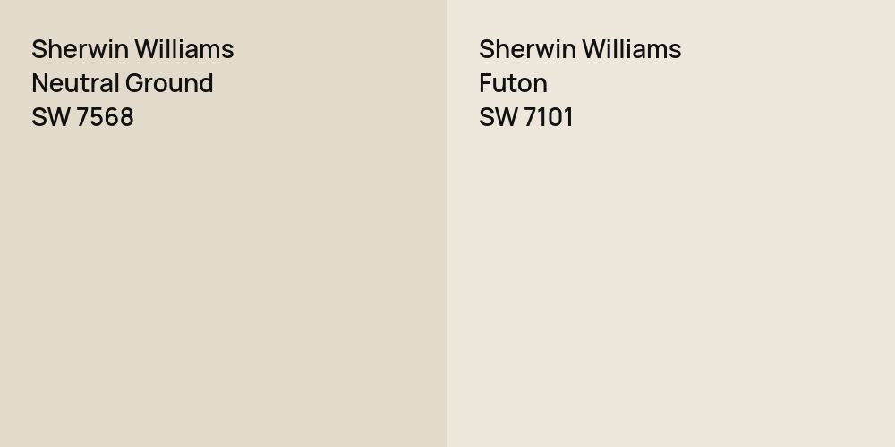 Sherwin Williams Neutral Ground vs. Sherwin Williams Futon