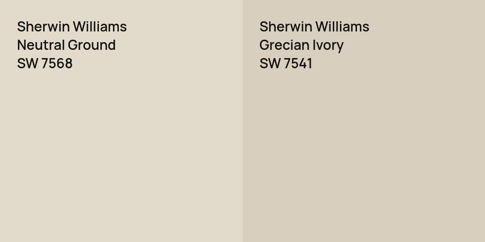 Sherwin Williams Neutral Ground vs. Sherwin Williams Grecian Ivory