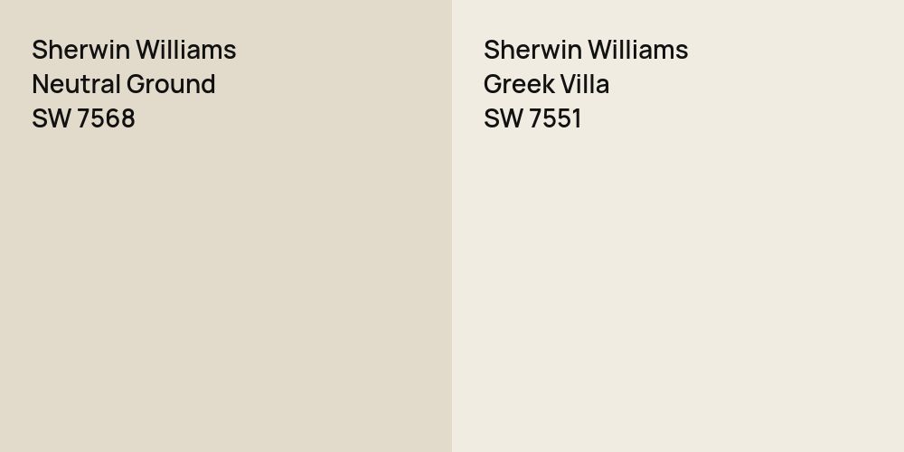 Sherwin Williams Neutral Ground vs. Sherwin Williams Greek Villa