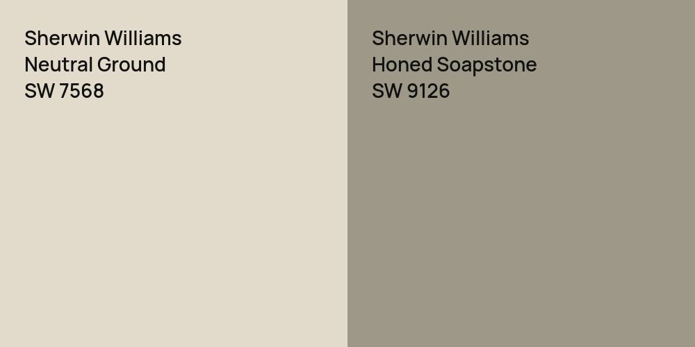 Sherwin Williams Neutral Ground vs. Sherwin Williams Honed Soapstone