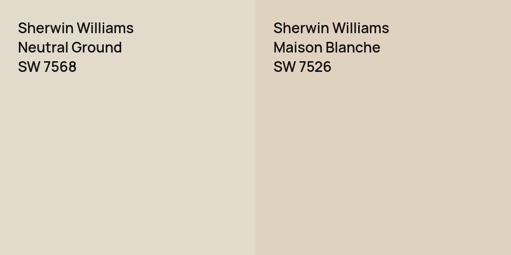 Sherwin Williams Neutral Ground vs. Sherwin Williams Maison Blanche