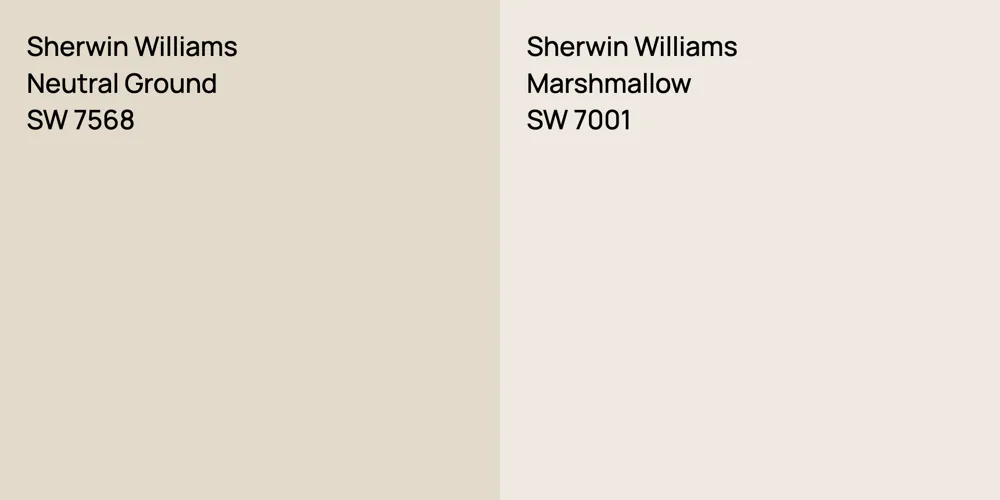 Sherwin Williams Neutral Ground vs. Sherwin Williams Marshmallow