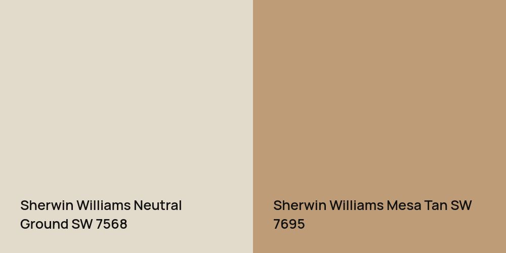 Sherwin Williams Neutral Ground vs. Sherwin Williams Mesa Tan