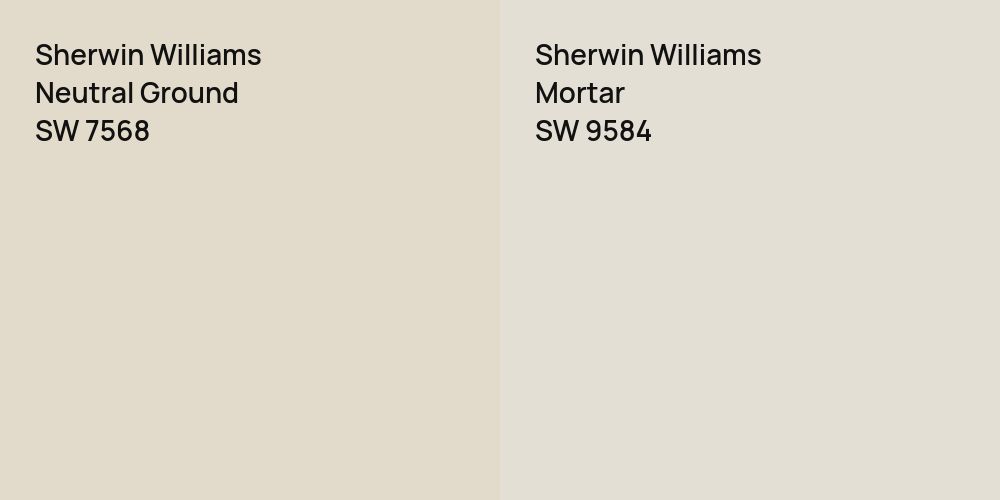 Sherwin Williams Neutral Ground vs. Sherwin Williams Mortar