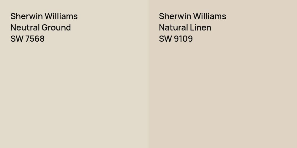 Sherwin Williams Neutral Ground vs. Sherwin Williams Natural Linen