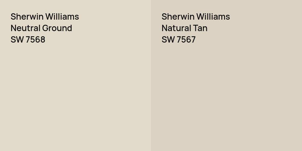 Sherwin Williams Neutral Ground vs. Sherwin Williams Natural Tan