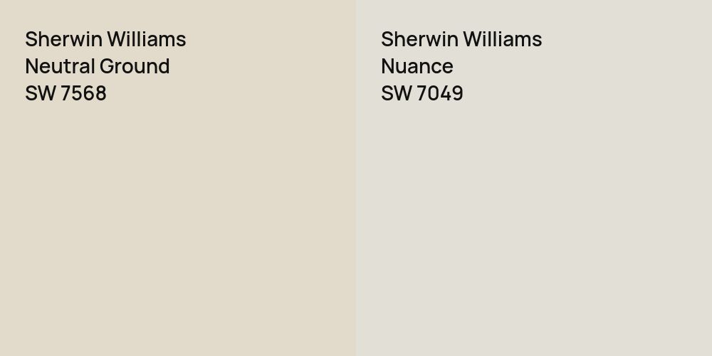 Sherwin Williams Neutral Ground vs. Sherwin Williams Nuance