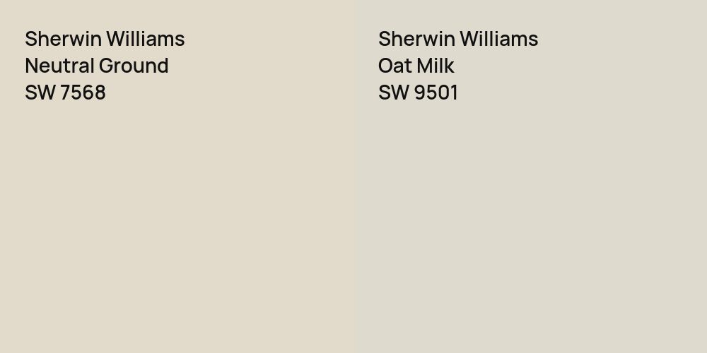 Sherwin Williams Neutral Ground vs. Sherwin Williams Oat Milk