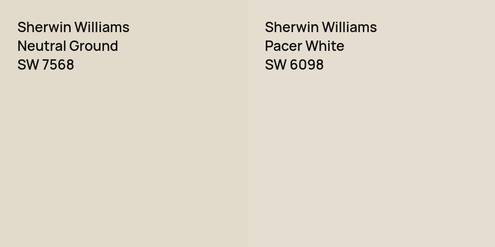 Sherwin Williams Neutral Ground vs. Sherwin Williams Pacer White