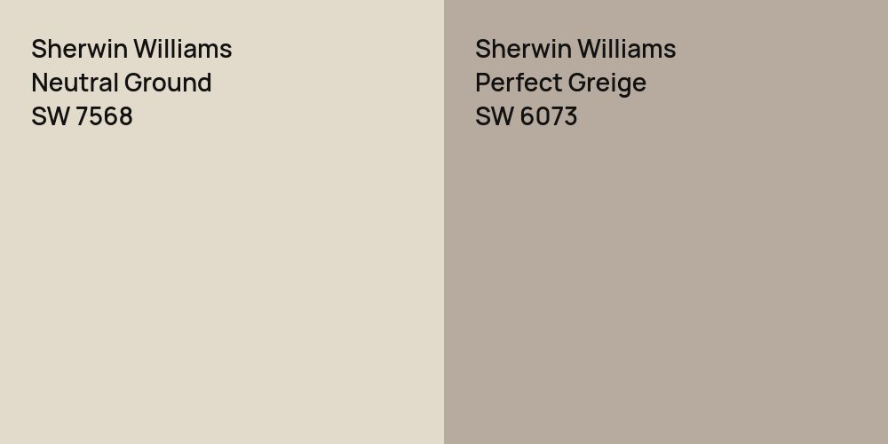 Sherwin Williams Neutral Ground vs. Sherwin Williams Perfect Greige