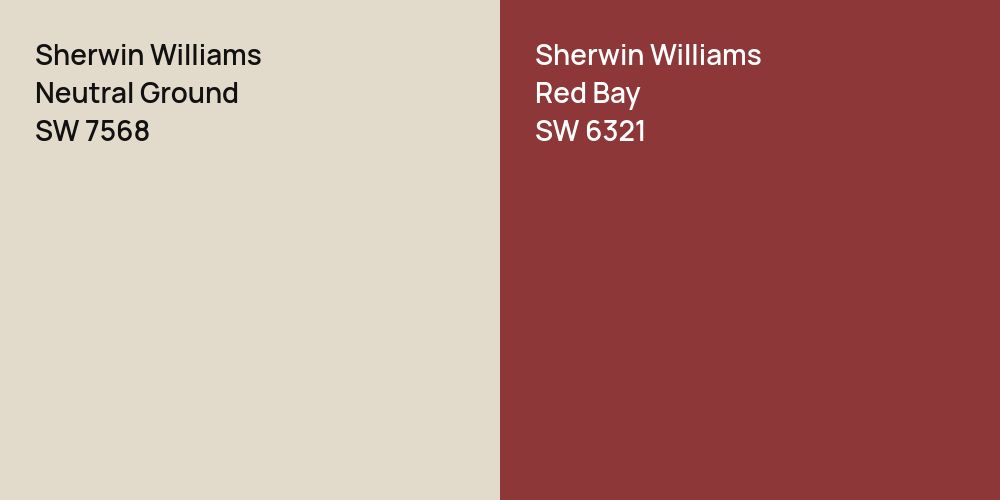 Sherwin Williams Neutral Ground vs. Sherwin Williams Red Bay