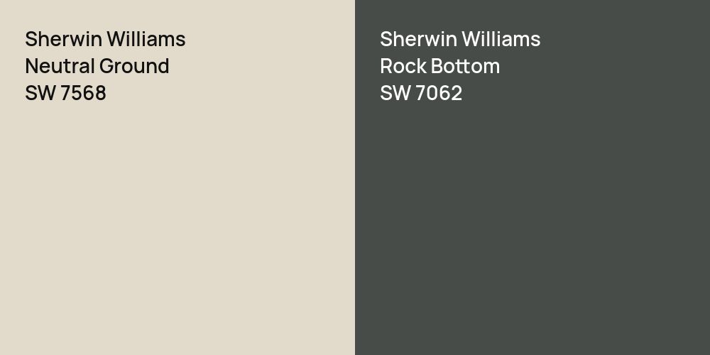 Sherwin Williams Neutral Ground vs. Sherwin Williams Rock Bottom