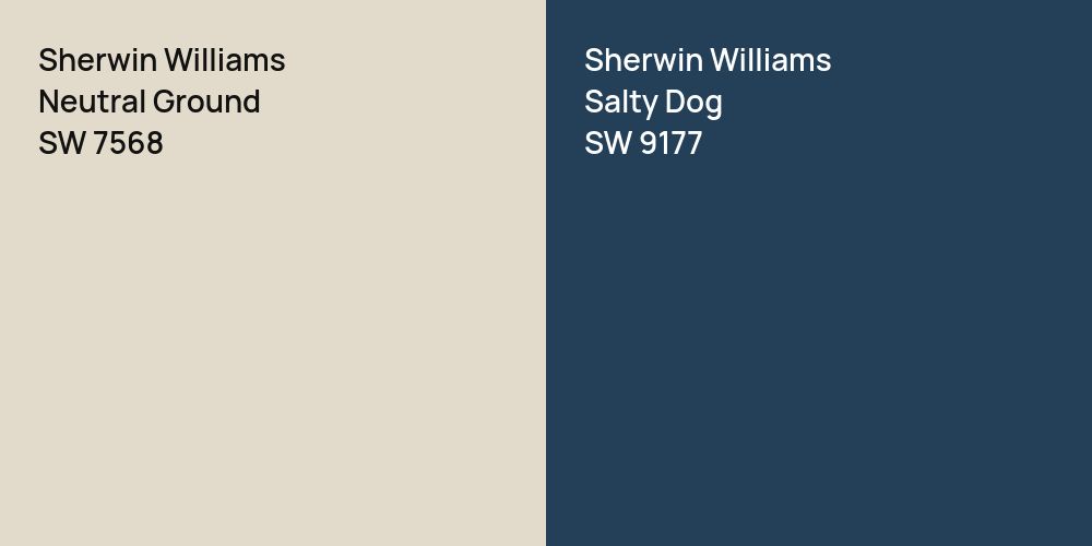 Sherwin Williams Neutral Ground vs. Sherwin Williams Salty Dog