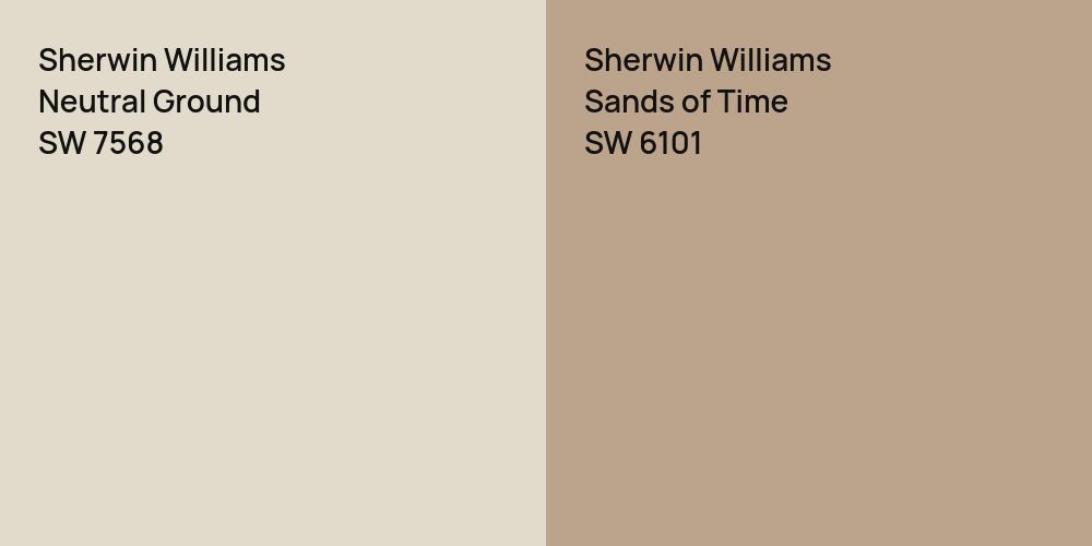 Sherwin Williams Neutral Ground vs. Sherwin Williams Sands of Time