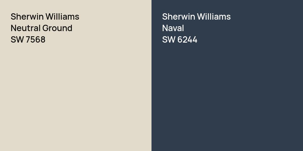 Sherwin Williams Neutral Ground vs. Sherwin Williams Naval