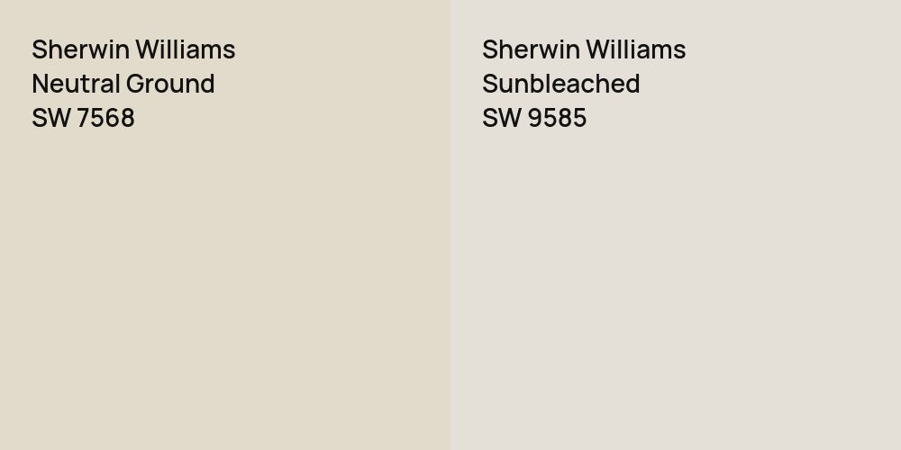 Sherwin Williams Neutral Ground vs. Sherwin Williams Sunbleached