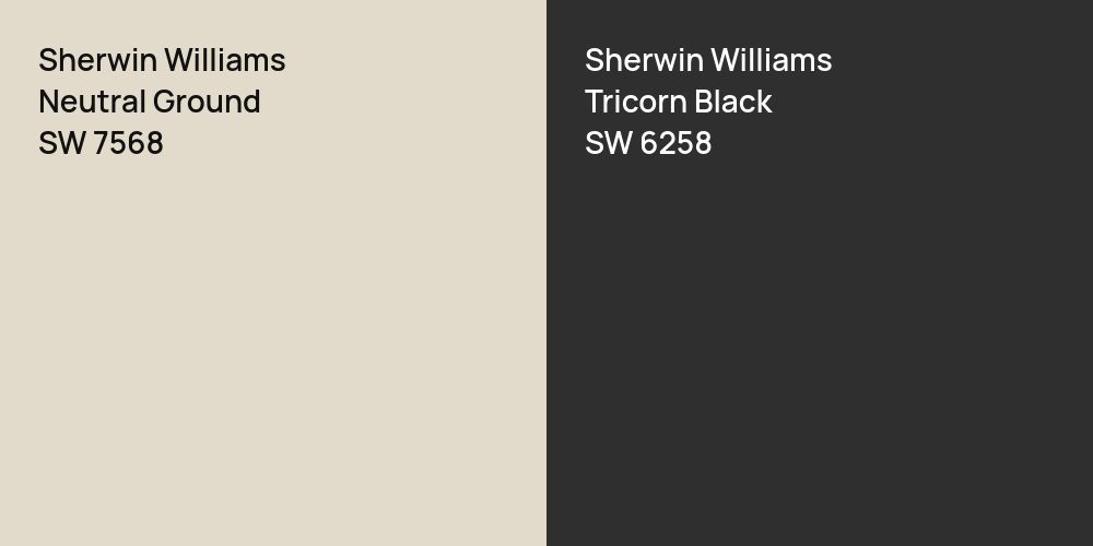 Sherwin Williams Neutral Ground vs. Sherwin Williams Tricorn Black