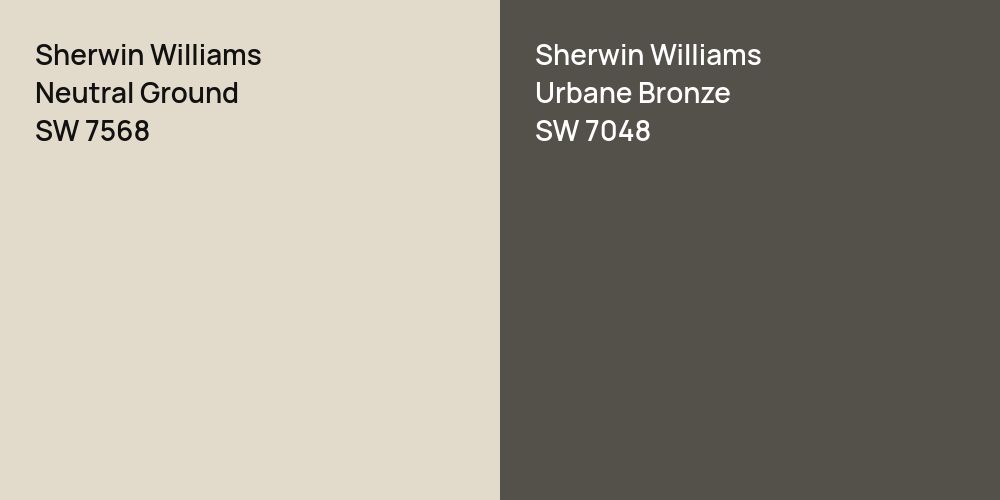 Sherwin Williams Neutral Ground vs. Sherwin Williams Urbane Bronze