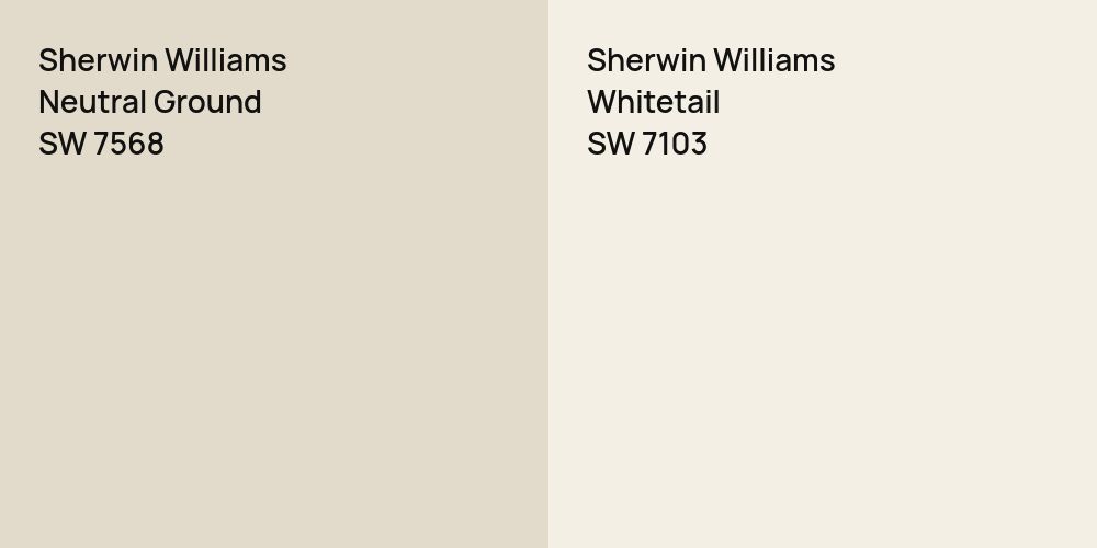 Sherwin Williams Neutral Ground vs. Sherwin Williams Whitetail