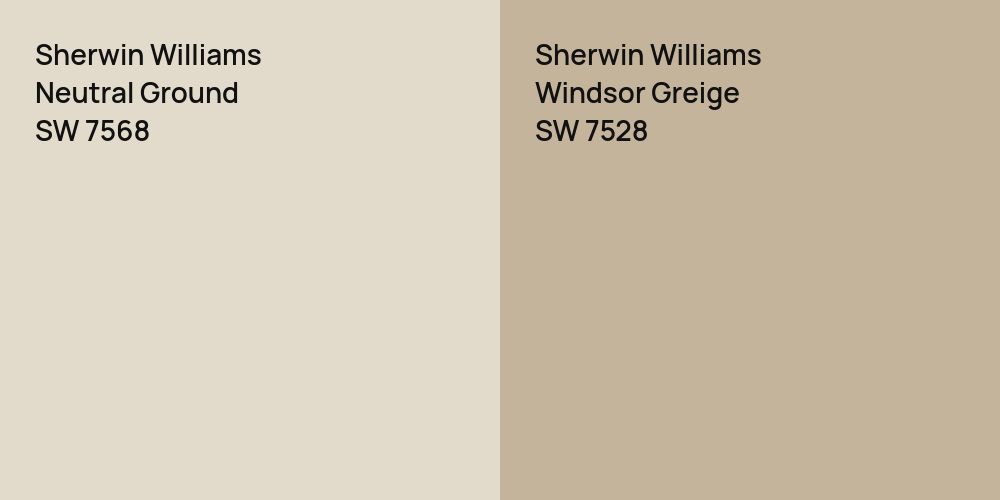 Sherwin Williams Neutral Ground vs. Sherwin Williams Windsor Greige