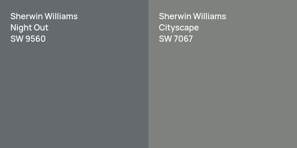 Sherwin Williams Night Out vs. Sherwin Williams Cityscape