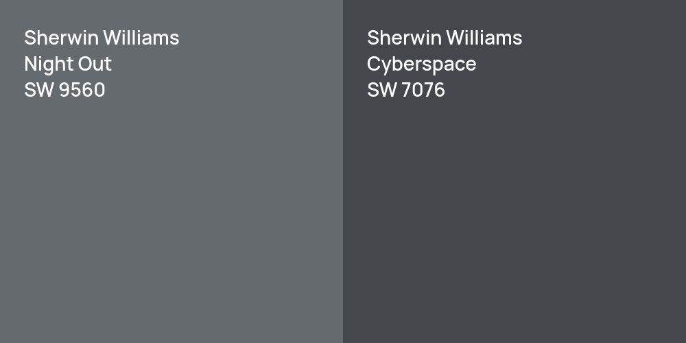 Sherwin Williams Night Out vs. Sherwin Williams Cyberspace