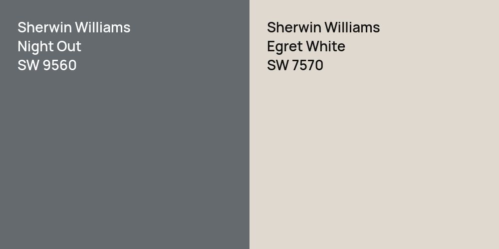 Sherwin Williams Night Out vs. Sherwin Williams Egret White