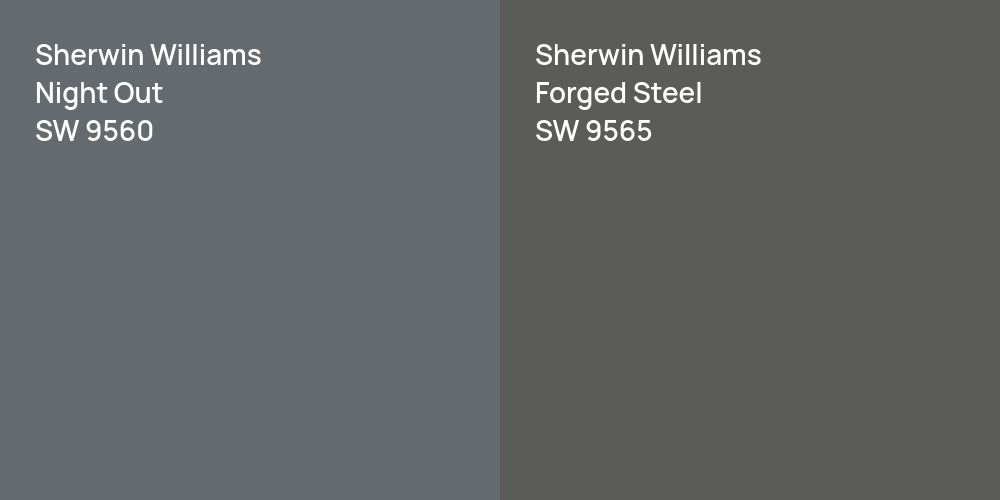 Sherwin Williams Night Out vs. Sherwin Williams Forged Steel