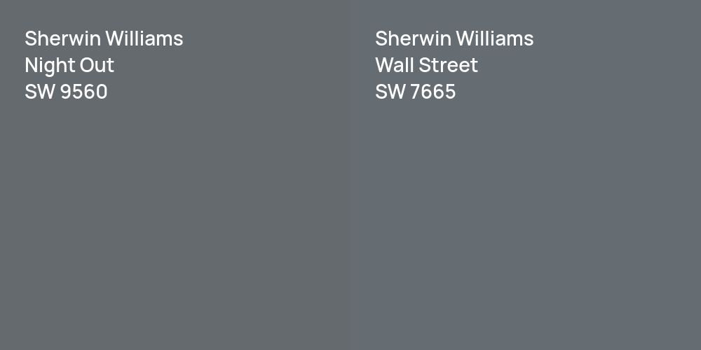 Sherwin Williams Night Out vs. Sherwin Williams Wall Street