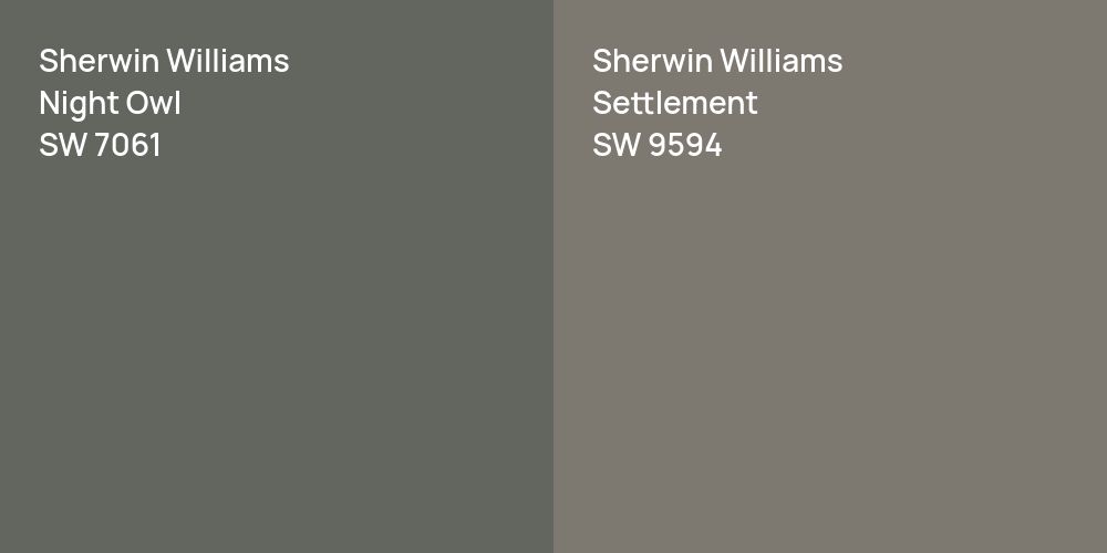 Sherwin Williams Night Owl vs. Sherwin Williams Settlement