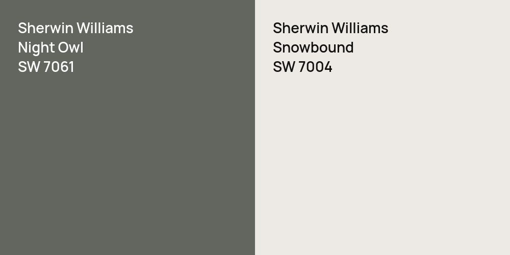 Sherwin Williams Night Owl vs. Sherwin Williams Snowbound