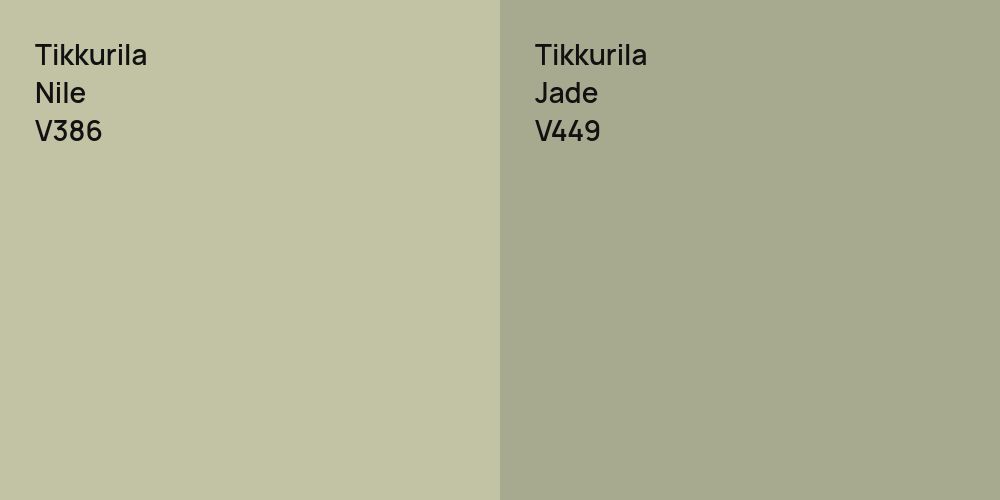 Tikkurila Nile vs. Tikkurila Jade