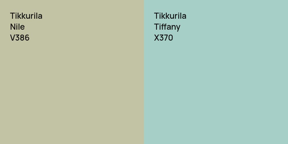 Tikkurila Nile vs. Tikkurila Tiffany