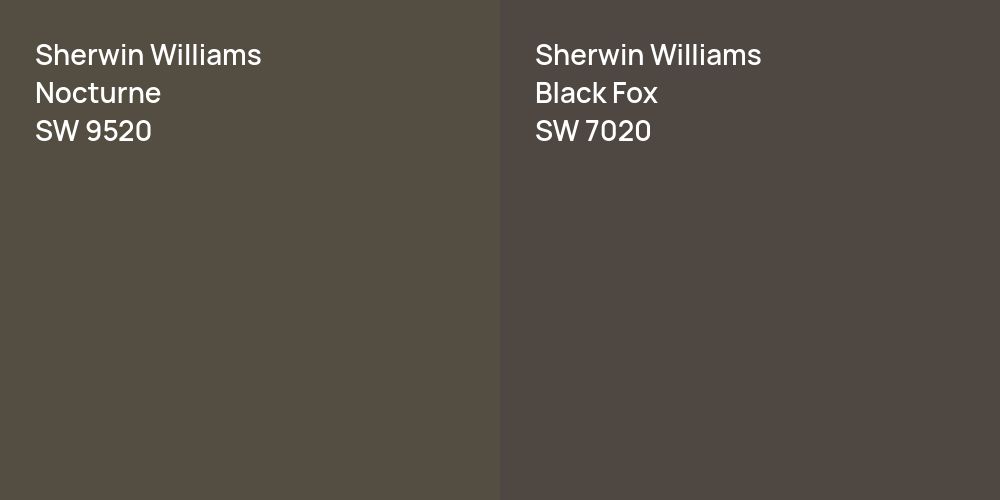 Sherwin Williams Nocturne vs. Sherwin Williams Black Fox