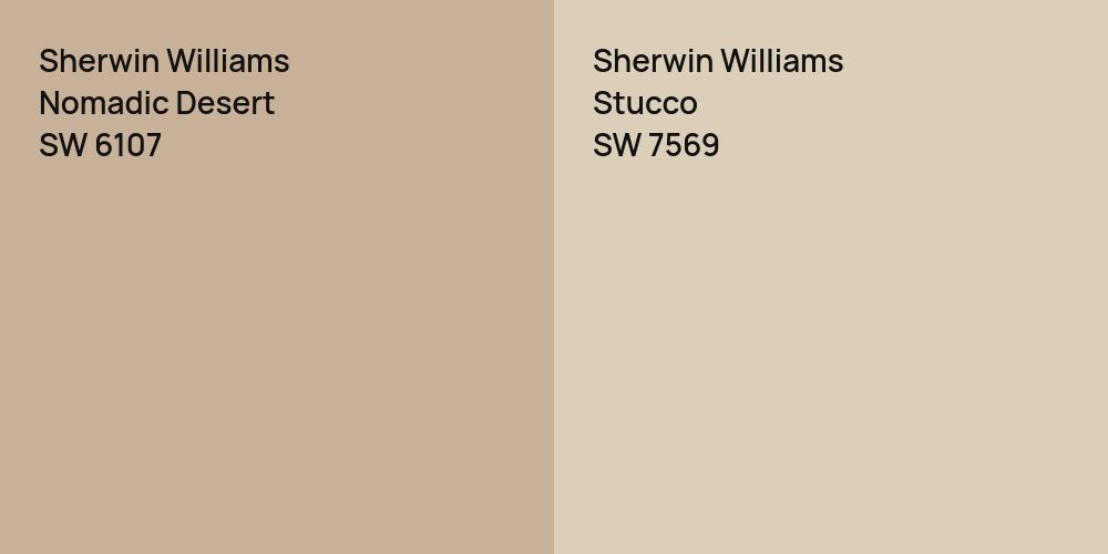 Sherwin Williams Nomadic Desert vs. Sherwin Williams Stucco