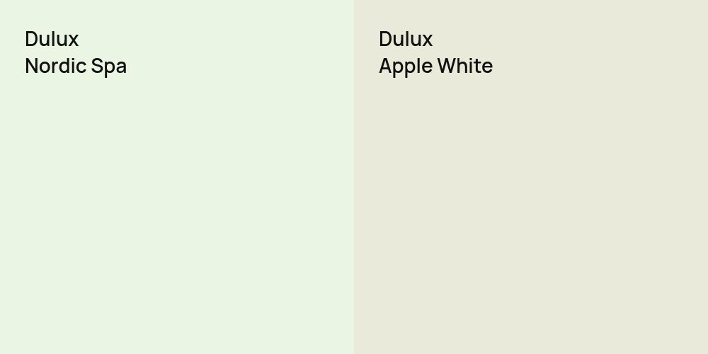 Dulux Nordic Spa vs. Dulux Apple White